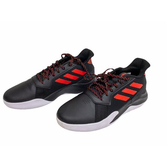 Adidas Mens Black Red Run the Game Basketball Shoes Active Red 8 - Picture 3 of 10